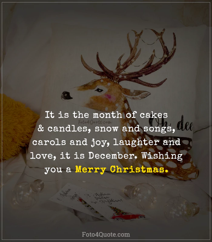 December and Christmas quotes for cards 2019 - 2020 the month of cake