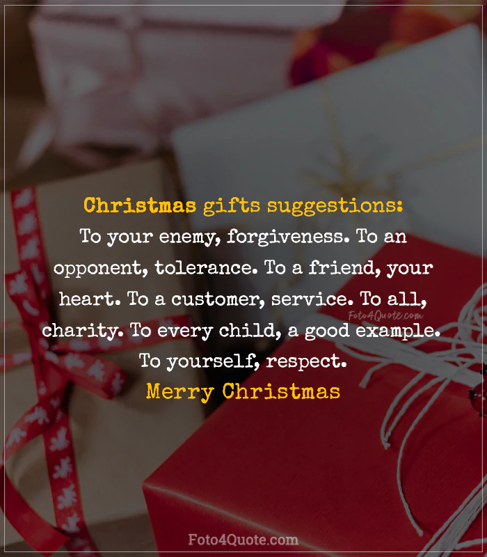 short Christmas quotes and cards for 2019 - 2020 about christmas gifts