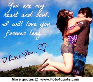 Romantic quote – I will love you forever