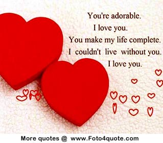 Lovely romantic quote and photo - love hearts - i love you - images 15