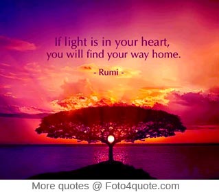 Inspirational life quote – If light is in your heart