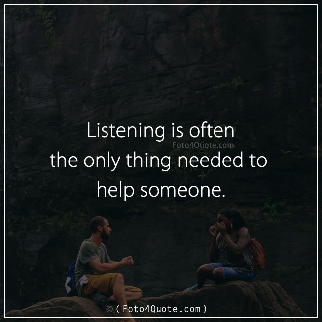 Lessons and quotes about life and helping people with image for couple in the nature sitting and talking helping each other