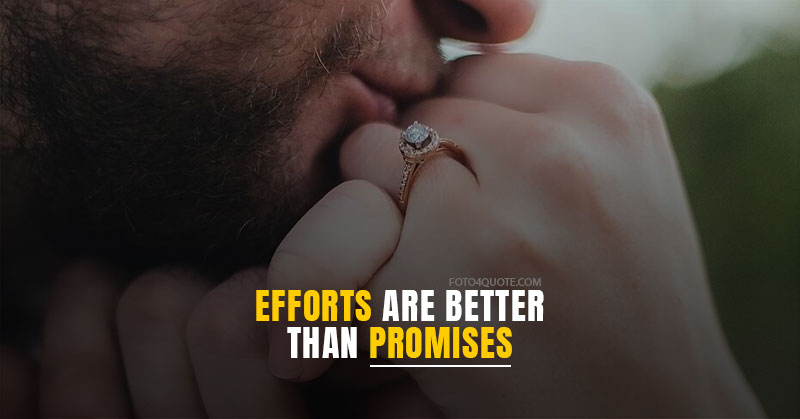 couple image kissing with quote about efforts and fake pinky promises