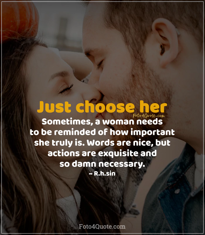 Quotes about love – Just choose her