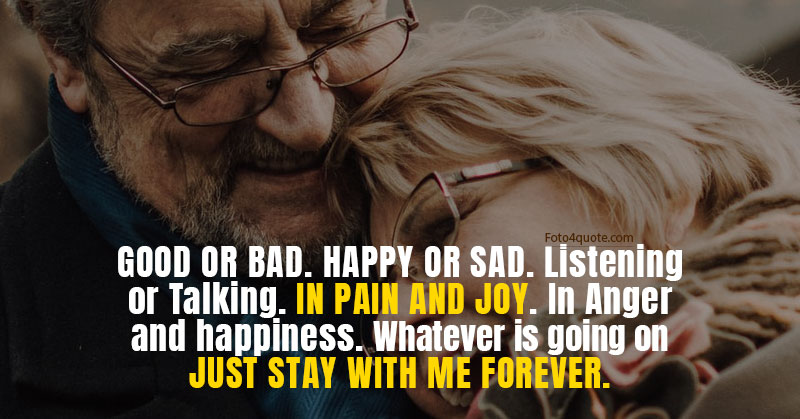 Romantic images for couples with love quotes about staying forever with me