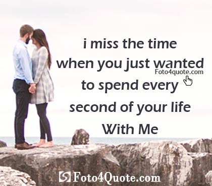 Lovely Couple Image On Beach Standing On Rocks With Sad Love Quote About Missing The