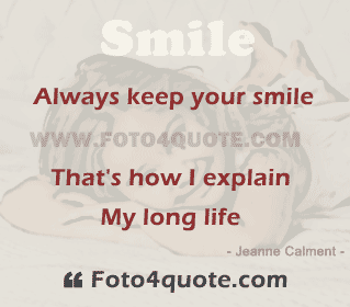 Smile quotes and photos - smiling girl - smiles - jeanne calment - 5