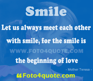 Smile quotes and photos - smiling girl - mother teresa - smile -1